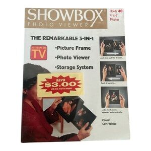 Showbox Photo Viewer As Seen on TV 3-in-1 Picture Frame NIB